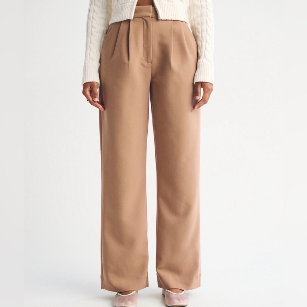 Abercrombie & Fitch Curve Love Sloane Tailored Wide Leg Pant